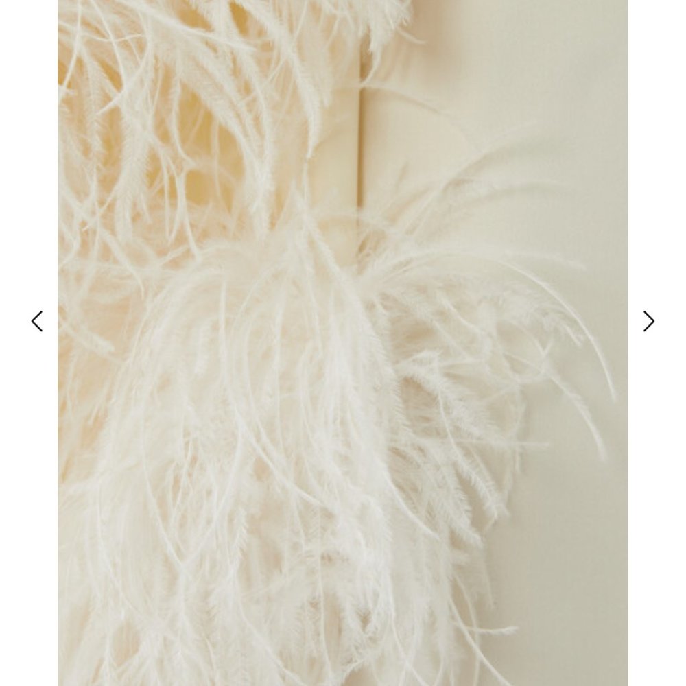 TALLER MARMO Ubud one-shoulder feather-trimmed crepe gown, Size IT 36 (XS) - Picture 9 of 11